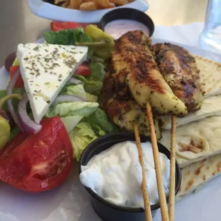 Chicken Souvlaki Platter
