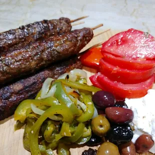 Beef and lamb kabobs