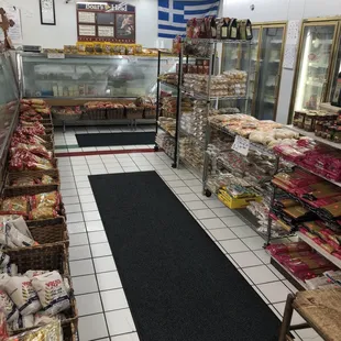 Cheese cooler and some dried goods.