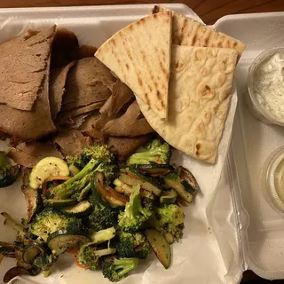 Gyros Platter with Small Caesar Salad & Pita Bread