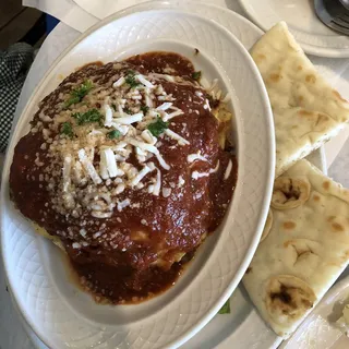 Lasagna a Forno with Small Caesar Salad & Pita Bread