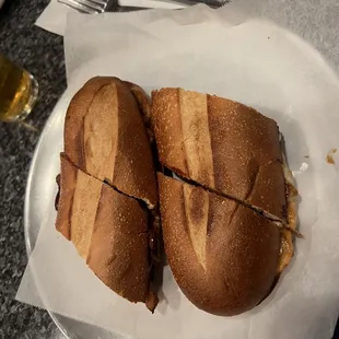 two sandwiches on a plate