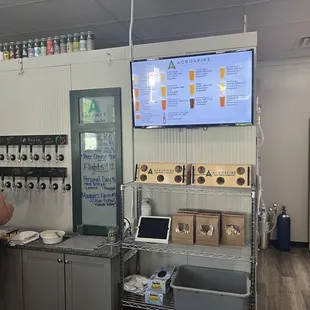 a woman in a kitchen