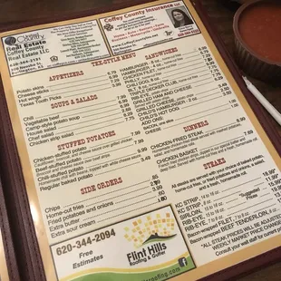 sushi and sashimi, menu