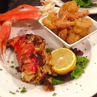 Crab Stuffed Lobster Tail