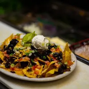 a plate of nachos