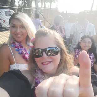 Friends at Luau