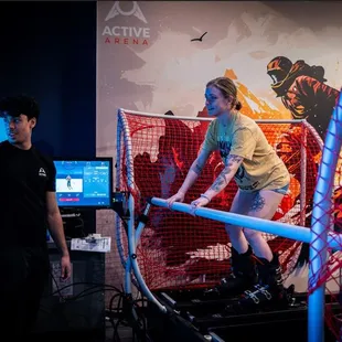Skiing simulator at Active Arena