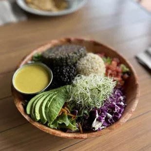 Lentil goodness bowl with lentil patty