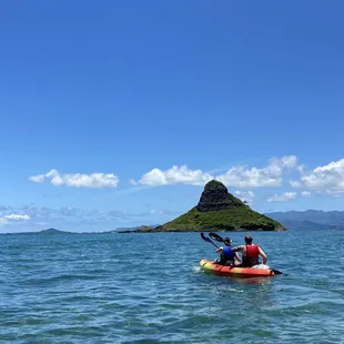 Our friends in their kayak