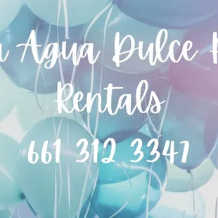 Family owned local party rental business serving the Acton and Agua Dulce areas!
We bring the party! 
661 312 3347