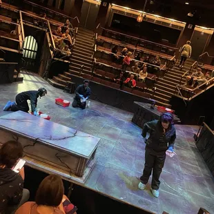 The "crypt cleaners" cleaning up the blood at intermission during Dracula