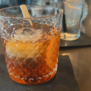 Bullet rye old fashioned.
