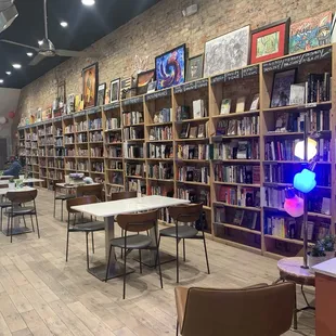 Books old and new  tables for relaxing and reading