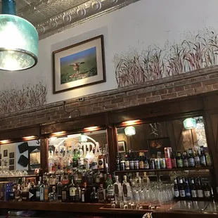 the bar area