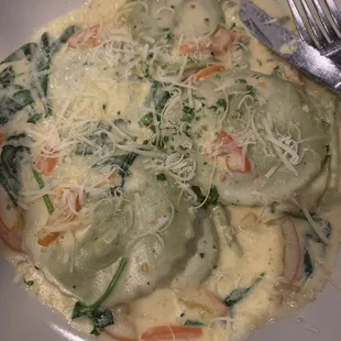 Spinach raviolis