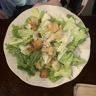 Simple salad, no chicken or shrimp
