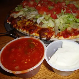 Taco Pizza, close-up.