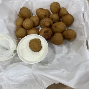 Deep fried mushrooms.