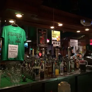 View of the bar from the bar on a busy Friday night! Not a bad wait for fried lake perch and cheap beer.