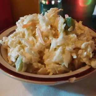 Love the green pepper in their coleslaw! Tasty...