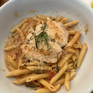 Penne alla vodka with salmon (weekly special)