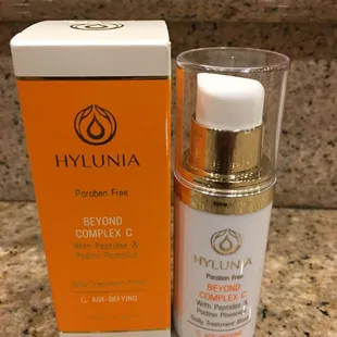 We have Hylunia products!! They are all natural, plant-based and VEGAN!