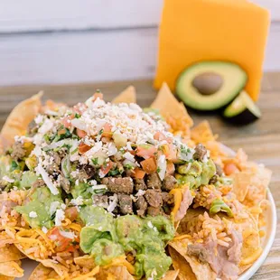 a plate of nachos