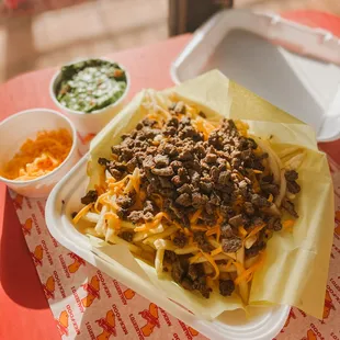 a plate of nachos