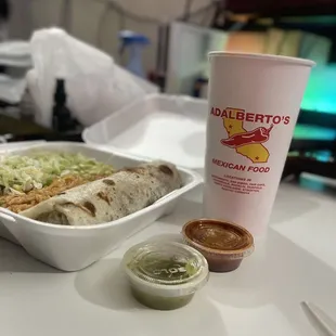 Burrito enchilada combo
