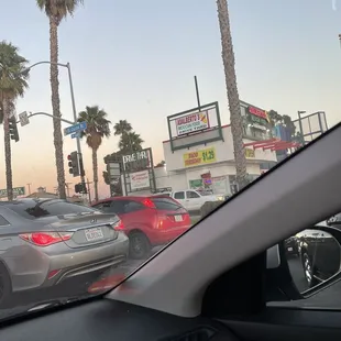 a view from inside a car