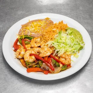 23. Shrimp Fajitas Combo Plate