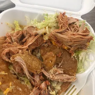 So much shredded, chipotle chicken!