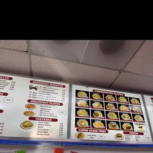 a menu for a mexican restaurant