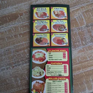 the menu