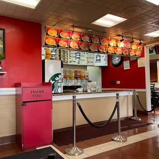 a restaurant counter