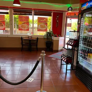 a view of the inside of a restaurant