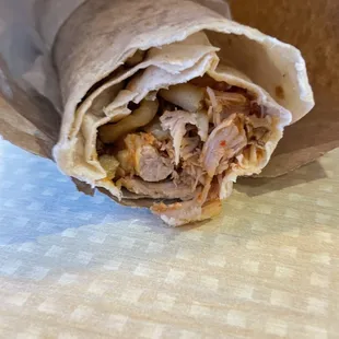 Chicken in my California burrito