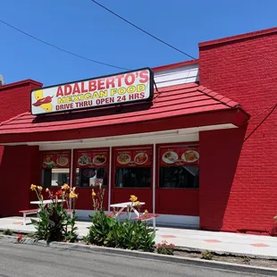 the front of the restaurant