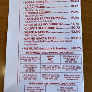 Menu September 2023