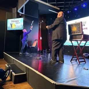 Adam London called my son up on stage to help do a trick.