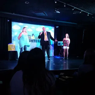 Someone, or two, from your group will get pulled up on stage. 4