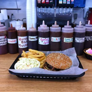Ok bbq and over the top sauce selection
