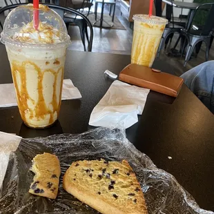 Blueberry scone and flying pig mocha