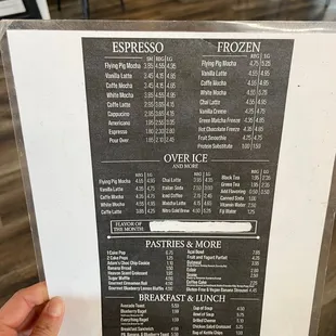 Counter menu