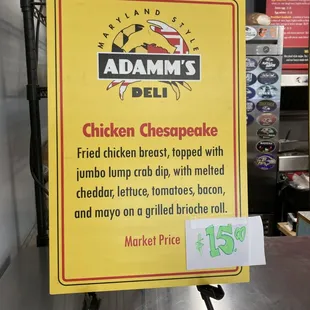 Chicken Chesapeake Sandwich