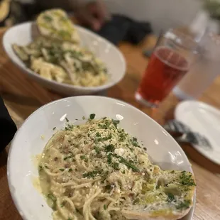 Carbonara &amp; Chicken Alfredo