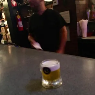 Mini-beer shot lol, mmm