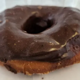 Chocolate glazed donut was dry and seemingly made days ago - meh