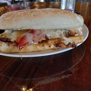 Checked philly cheese steak